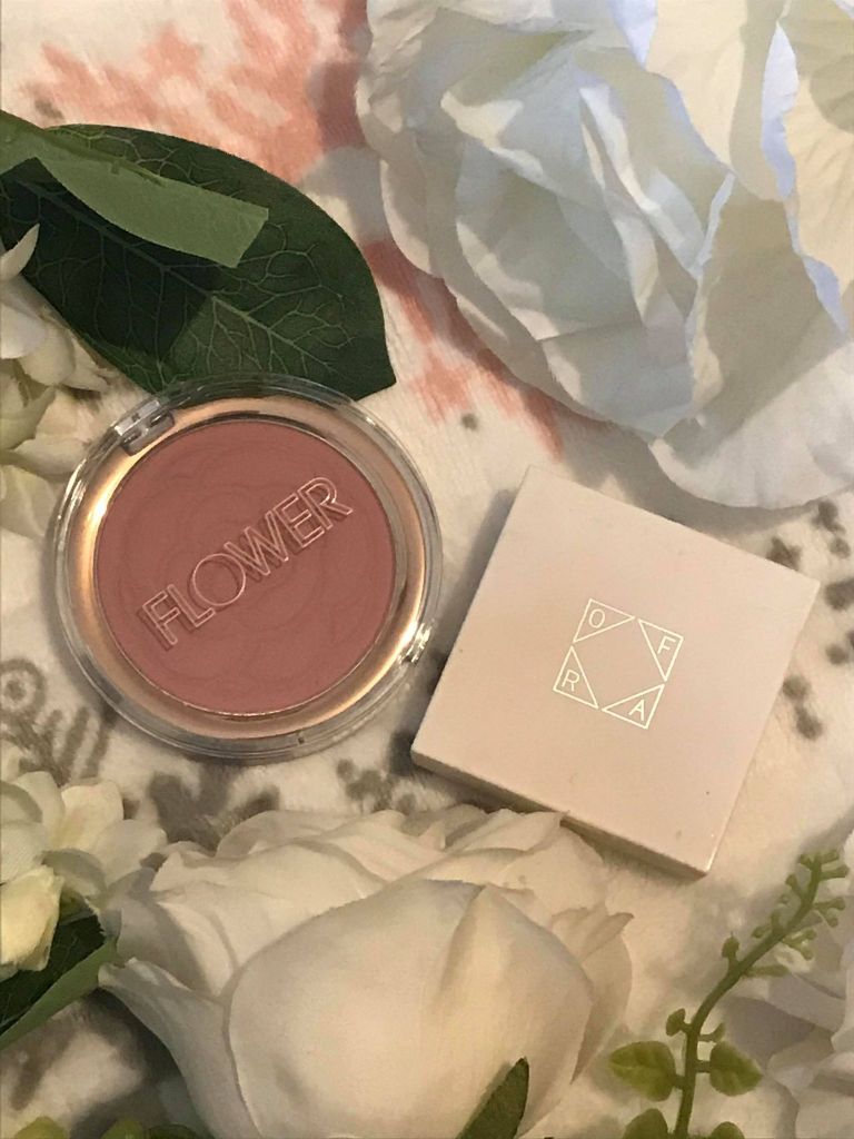 flower beauty blusher, ofra highlighter in rodeo drive 